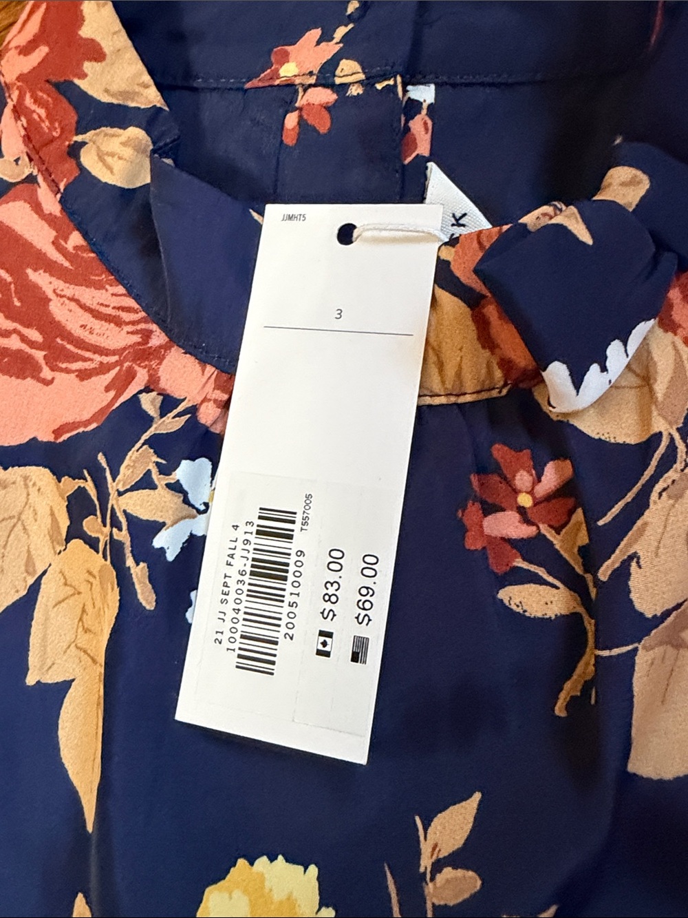 Girls' Navy Floral Tiered Dress - Brand:Janie and Jack - Picture 3 of 5